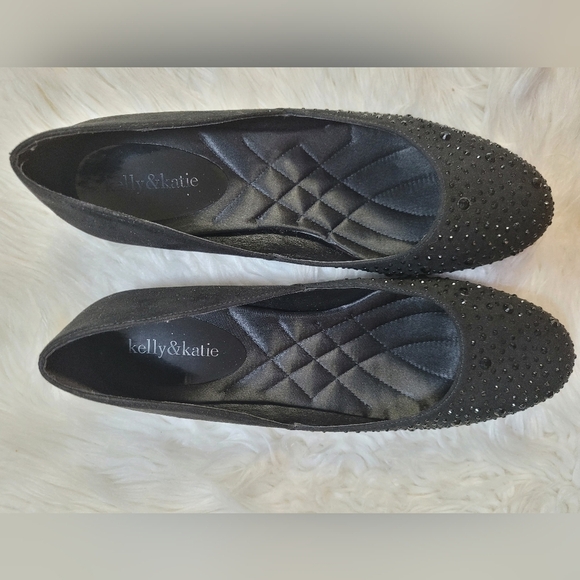 Kelly & Katie Sz 10 Black FLORENCE Beaded Ballet Flats NWB - Picture 7 of 7